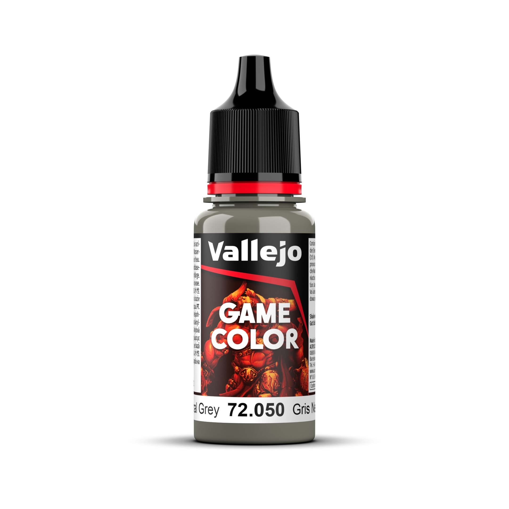 Vallejo Game Color Paint 18mL Neutral Grey 72.050