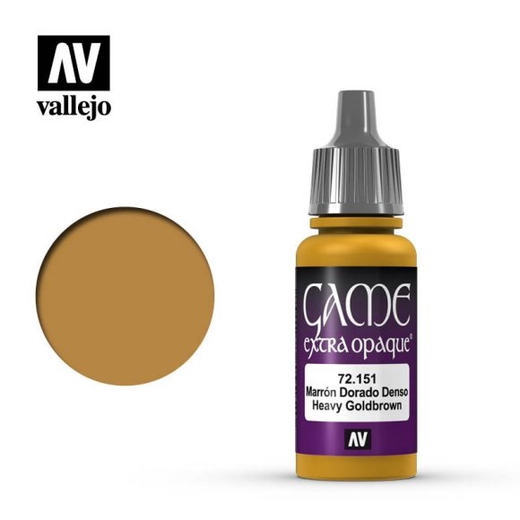 Vallejo Game Extra Opaque Paint 17mL Heavy Gold Brown 72.151