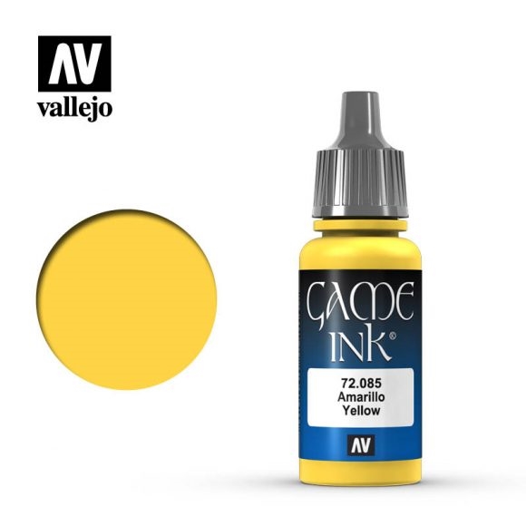 Vallejo Game Ink Paint 17mL Yellow 72.085