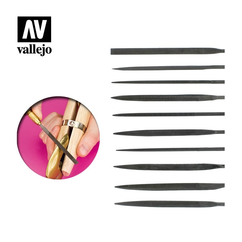 Vallejo Hobby Tools - Needle File Set of 10 T03001