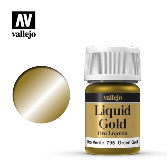 Vallejo Model Color Liquid Gold 35mL Green Gold 70.795