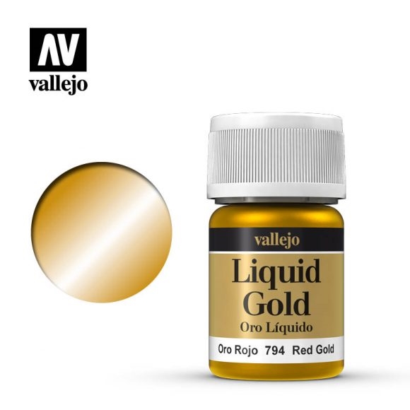 Vallejo Model Color Liquid Gold 35mL Red Gold 70.794