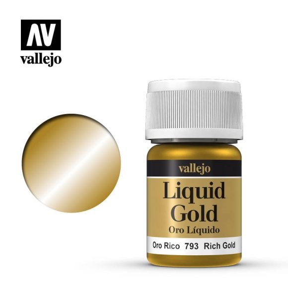 Vallejo Model Color Liquid Gold 35mL Rich Gold 70.793