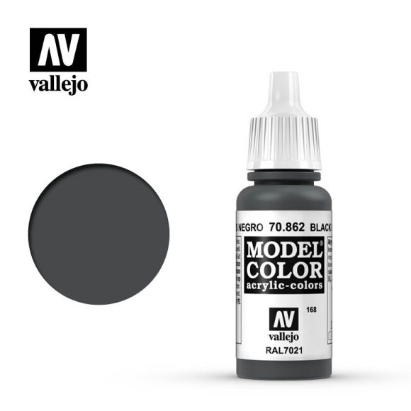 Vallejo Model Color Paint 17mL Black Grey 70.862