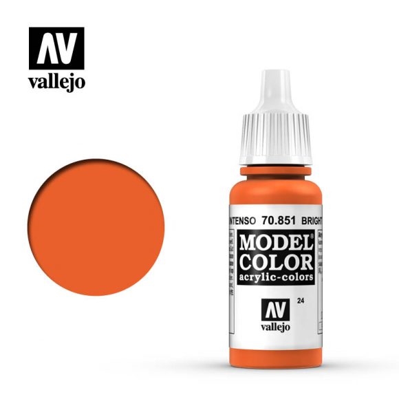 Vallejo Model Color Paint 17mL Bright Orange 70.851