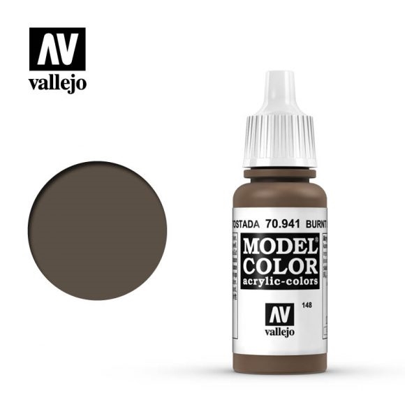 Vallejo Model Color Paint 17mL Burnt Umber 70.941