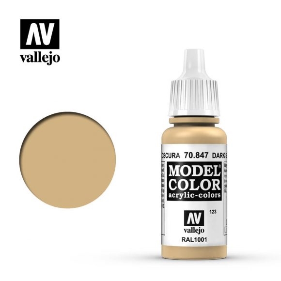 Vallejo Model Color Paint 17mL Dark Sand 70.847