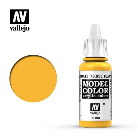 Vallejo Model Color Paint 17mL Flat Yellow 70.953