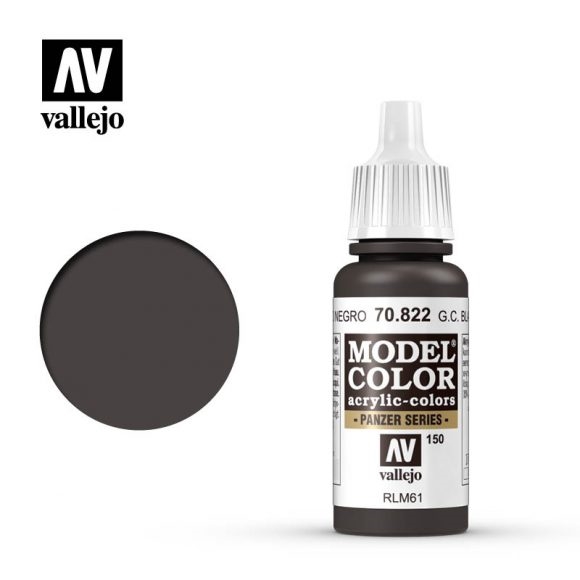 Vallejo Model Color Paint 17mL German Camouflage Black Brown 70.822