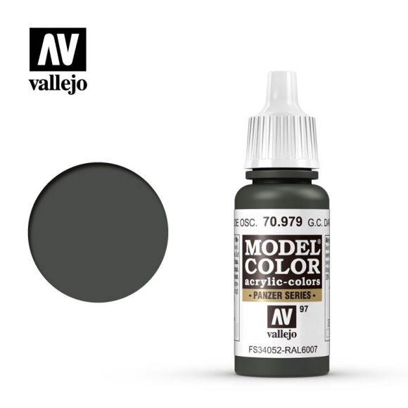 Vallejo Model Color Paint 17mL German Camouflage Dark Green 70.979