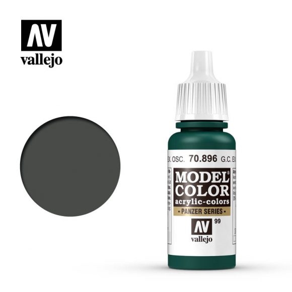 Vallejo Model Color Paint 17mL German Camouflage Extra Dark Green 70.896