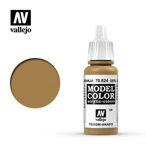 Vallejo Model Color Paint 17mL German Camouflage Orange Ochre 70.824