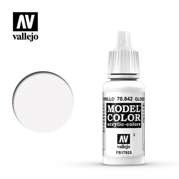 Vallejo Model Color Paint 17mL Gloss White 70.842