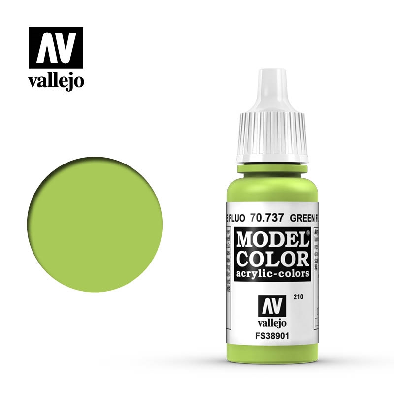 Vallejo Model Color Paint 17mL Green Fluorescent 70.737