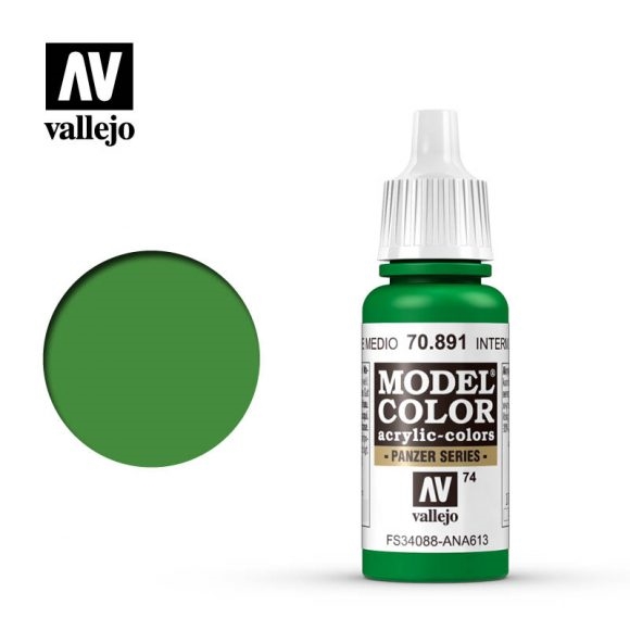 Vallejo Model Color Paint 17mL Intermediate Green 70.891