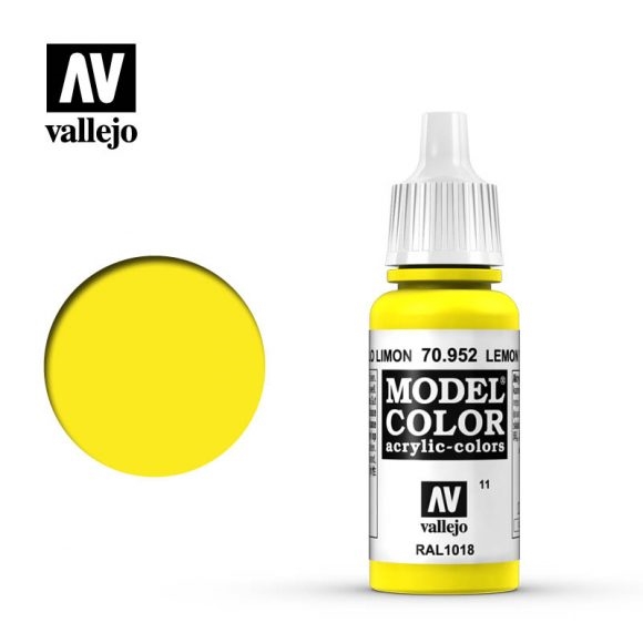 Vallejo Model Color Paint 17mL Lemon Yellow 70.952