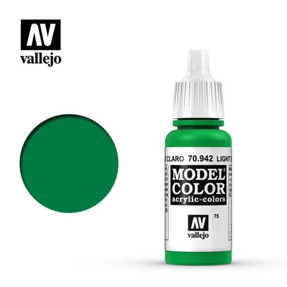 Vallejo Model Color Paint 17mL Light Green 70.942