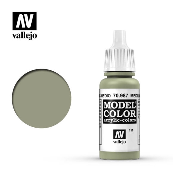 Vallejo Model Color Paint 17mL Medium Grey 70.987