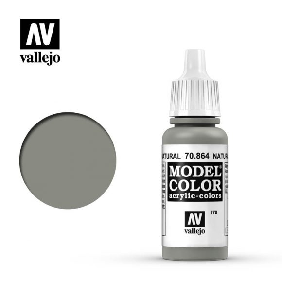 Vallejo Model Color Paint 17mL Natural Steel 70.864