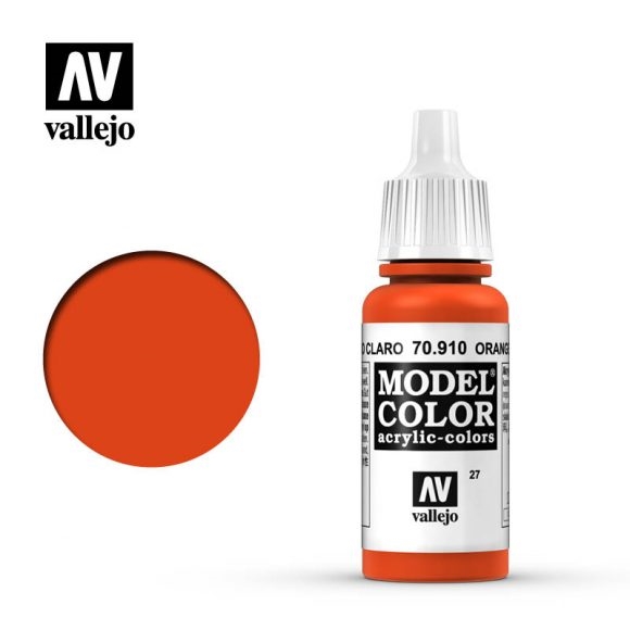 Vallejo Model Color Paint 17mL Orange Red 70.910