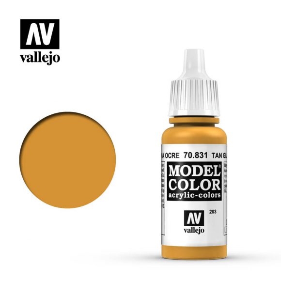 Vallejo Model Color Paint 17mL Tan Glaze 70.831