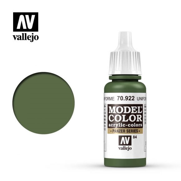 Vallejo Model Color Paint 17mL Uniform Green 70.922