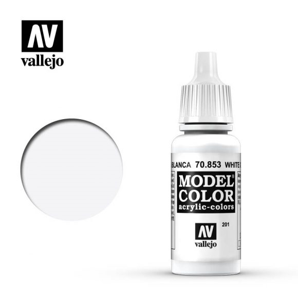Vallejo Model Color Paint 17mL White Glaze 70.853