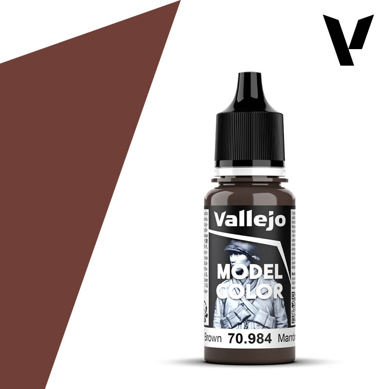 Vallejo Model Color Paint 18mL Flat Brown 70.984