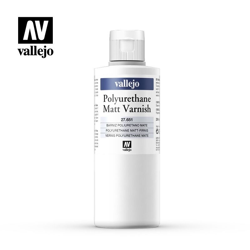 Vallejo Polyurethane Matt Varnish 200mL 27.651