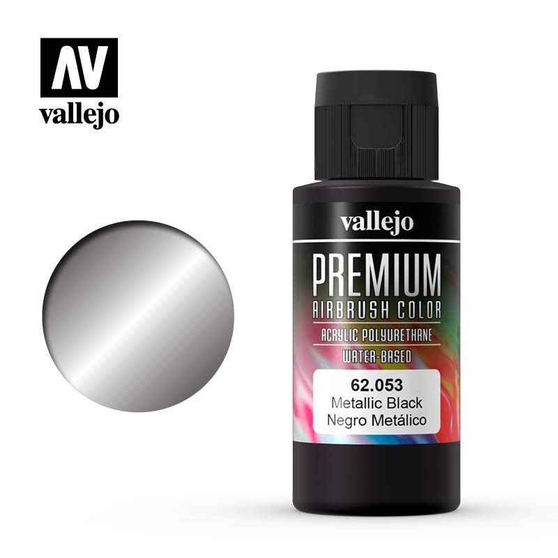 Vallejo Premium Color - Metallic Black 60ml 62.053