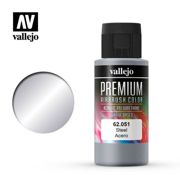 Vallejo Premium Color - Steel 60ml 62.051