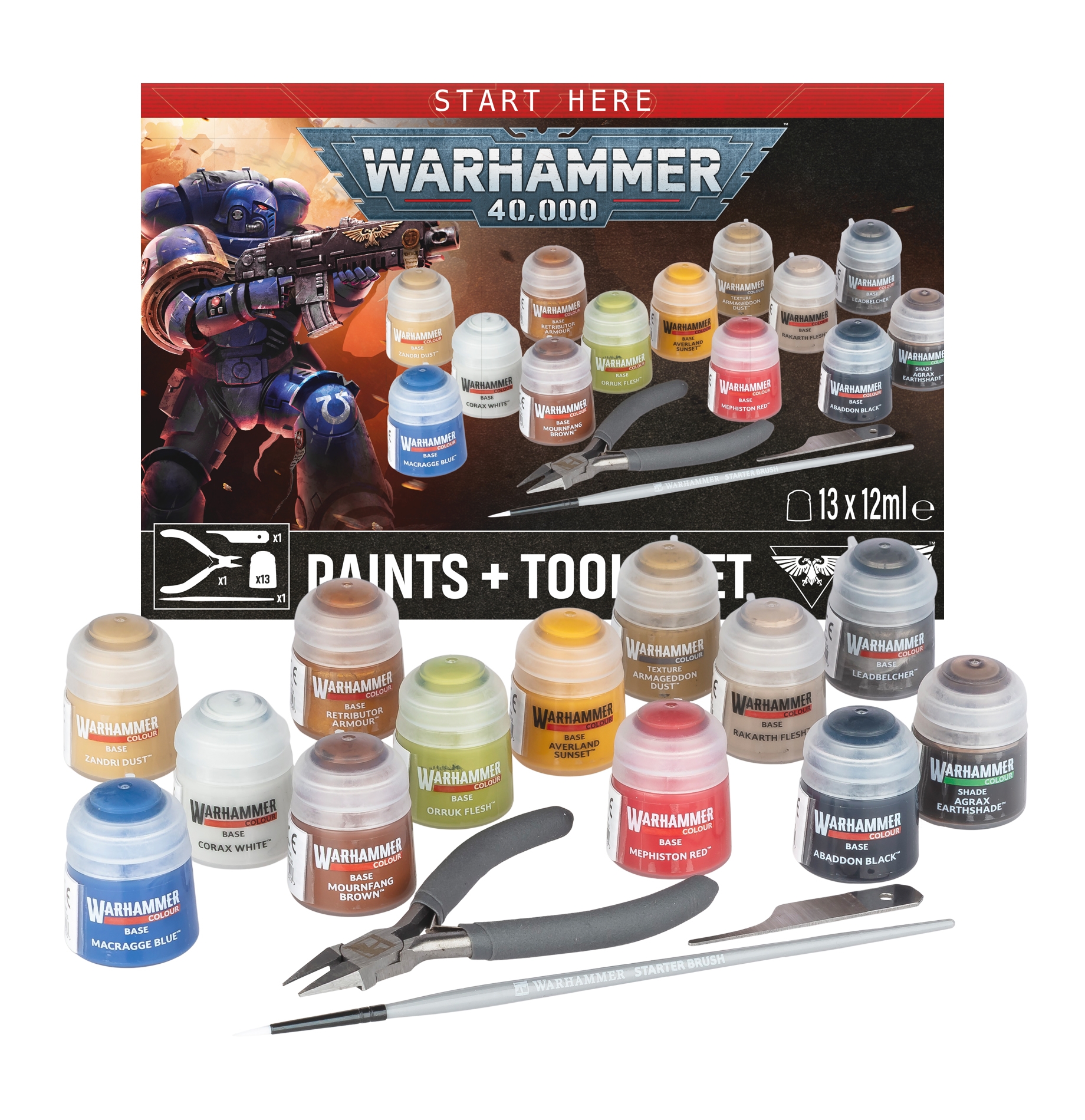 Warhammer 40K Paints + Tools Set 60-12 (2026)