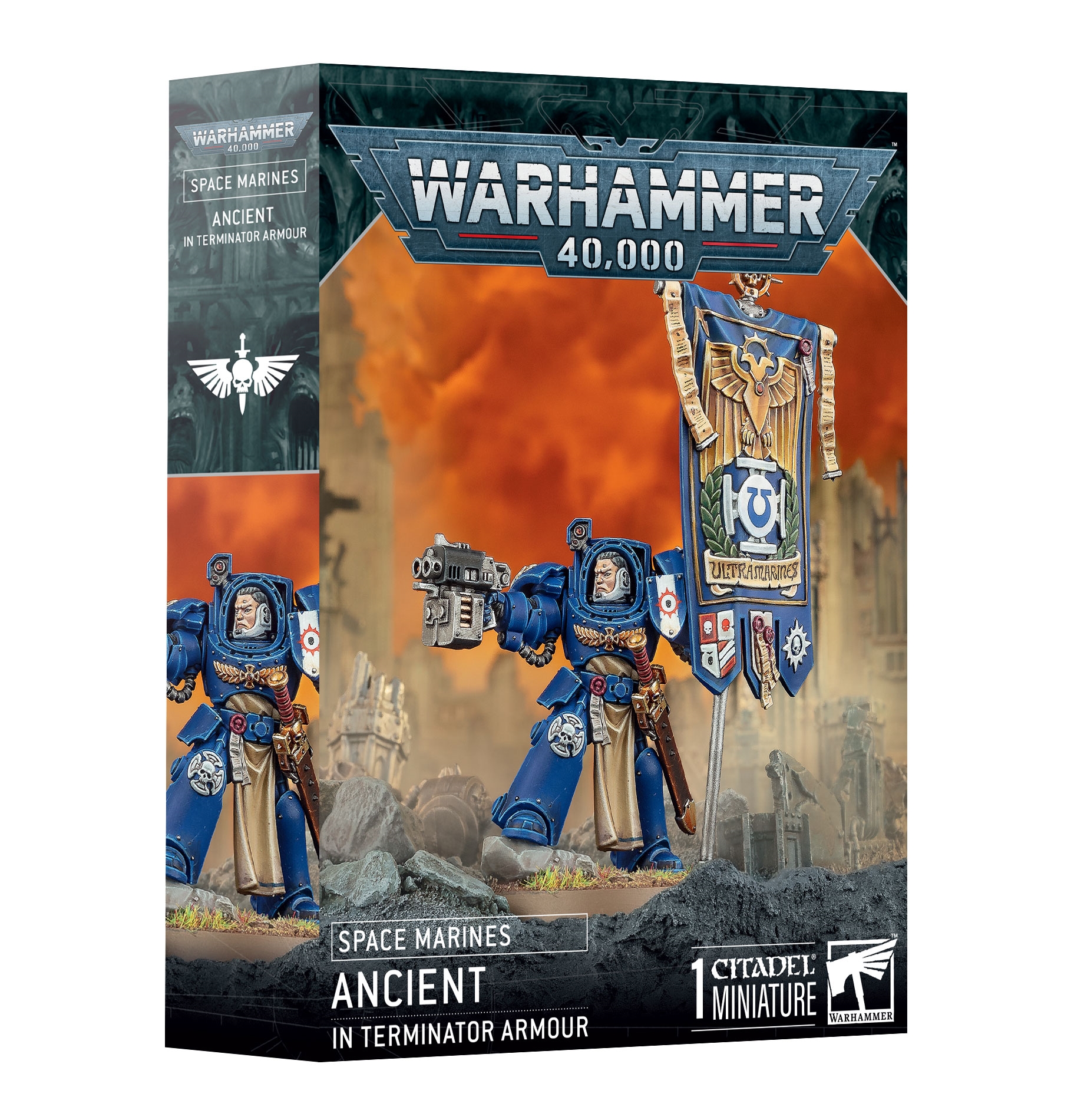 Warhammer 40K Space Marines Ancient in Terminator Armour 48-104 PRESALE