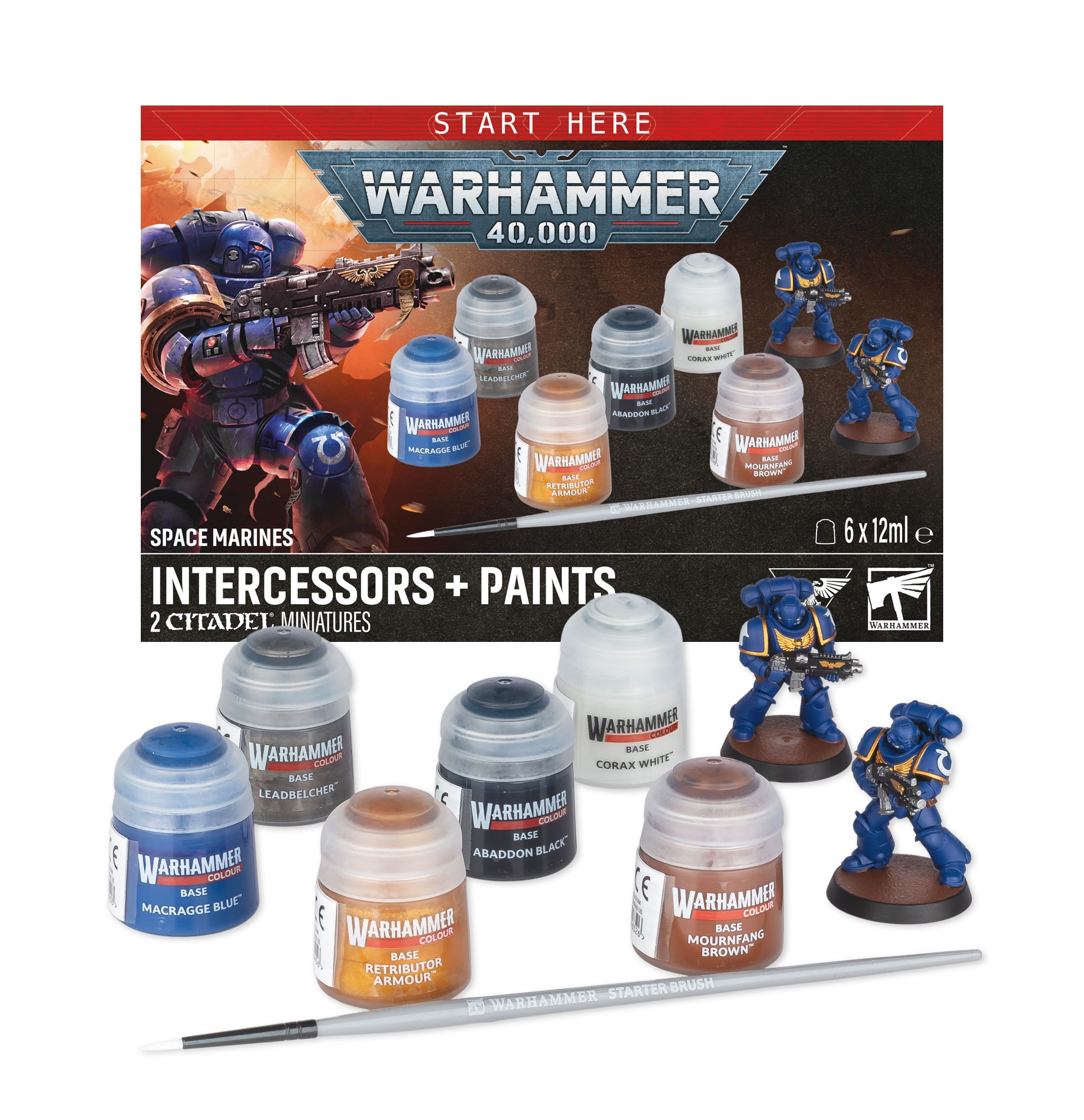 Warhammer 40K Space Marines Intercessors + Paints 60-11 (2026)