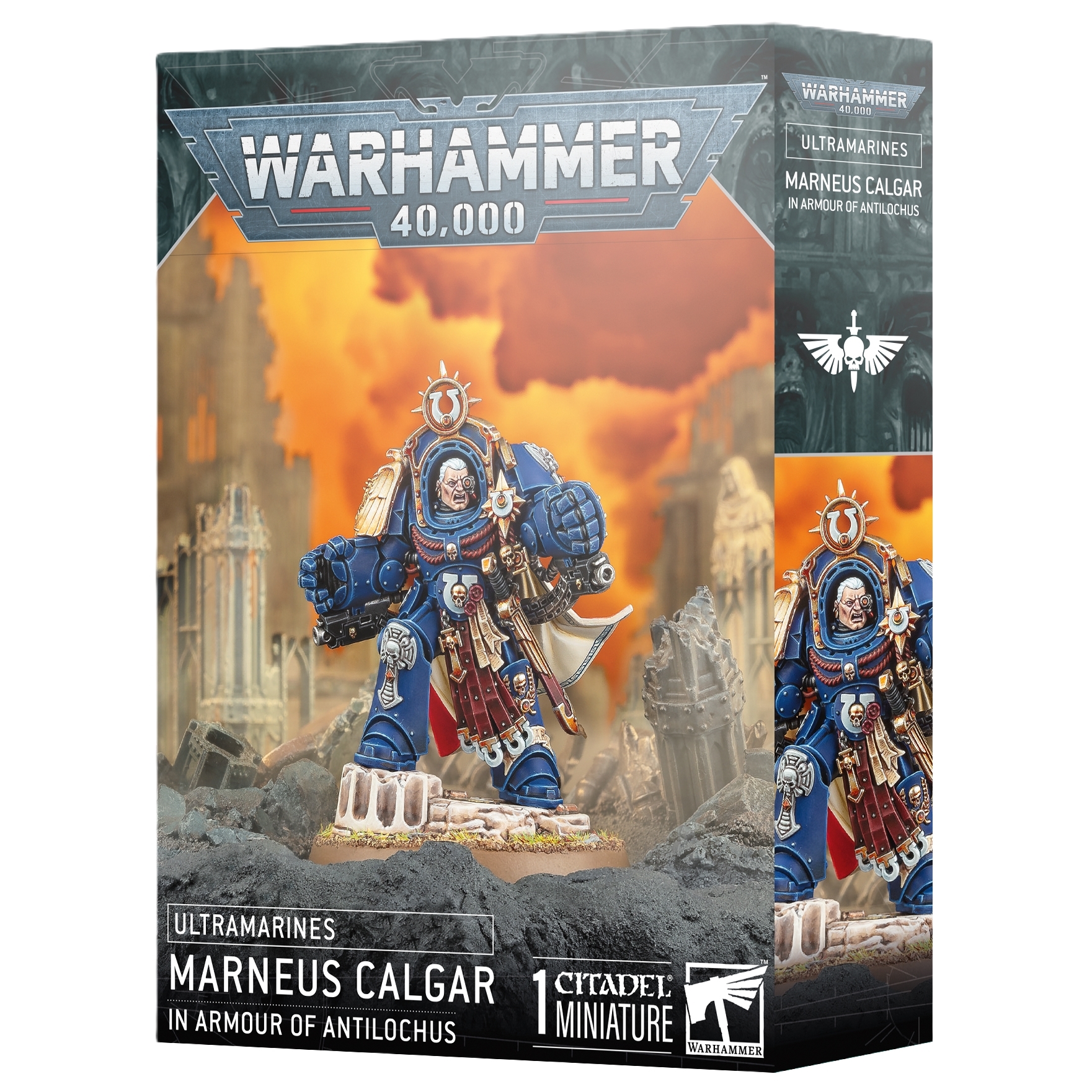 Warhammer 40K Ultramarines Marneus Calgar in Armour of Antilochus 55-74