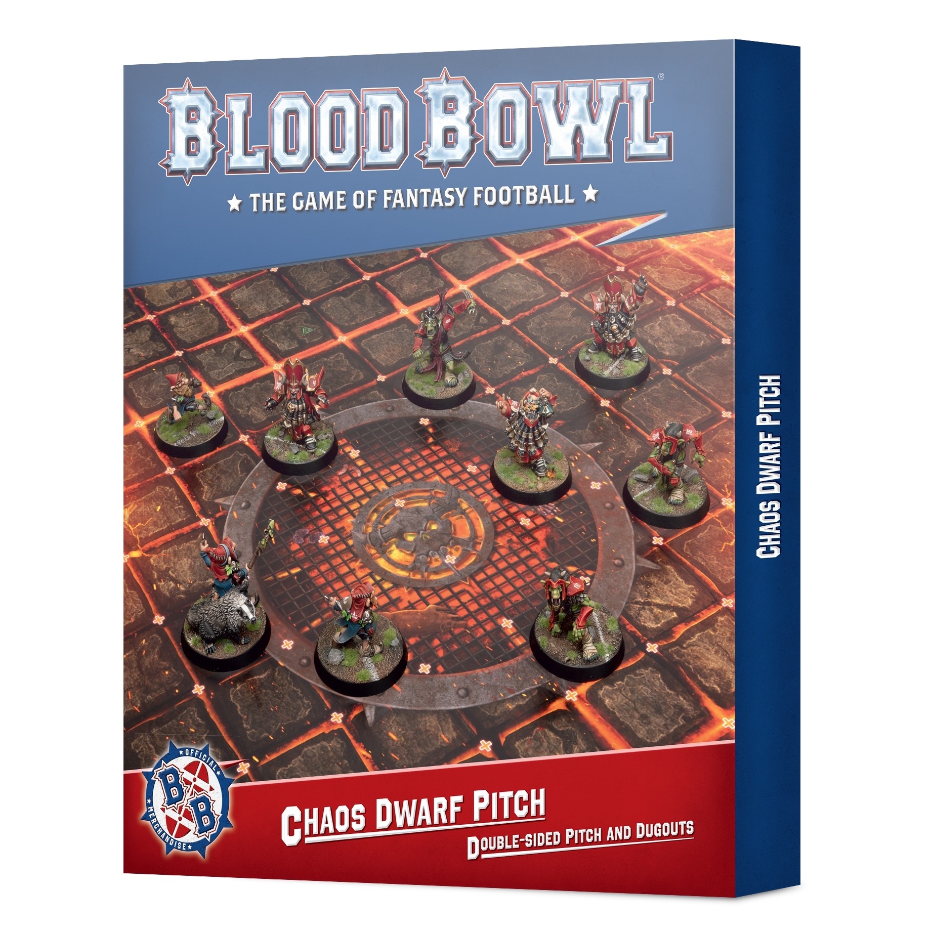 Warhammer Blood Bowl Chaos Dwarf Pitch Double-Sided Pitch & Dugouts 202-46