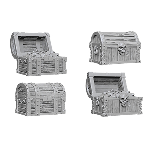 Wizkids Unpainted Deep Cuts Miniatures Chests