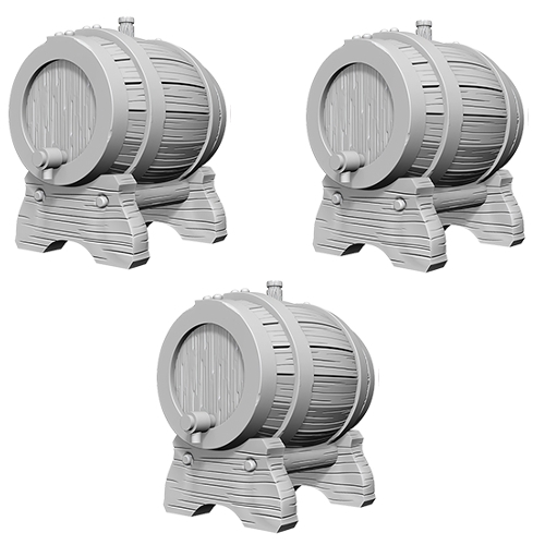 Wizkids Unpainted Deep Cuts Miniatures Keg Barrels