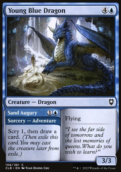 Young Blue Dragon // Sand Augury